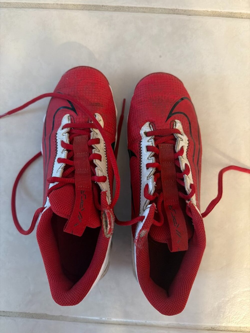Nike Vapor Youth Baseball Cleats Red White Size 5Y DH5089-600